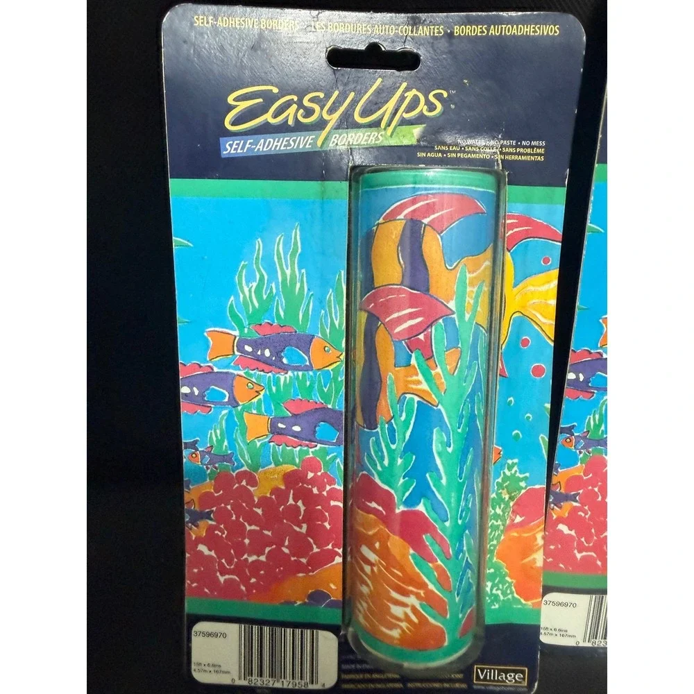 Village Easy Ups Tropical Fish Coral Reef Self-Adhesive Wallpaper Border 2 Rolls